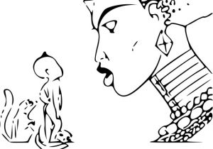 Dessin Coloriage Kirikou Coloriage Kirikou Et La sorci¨re   Imprimer Sur Coloriages Fo