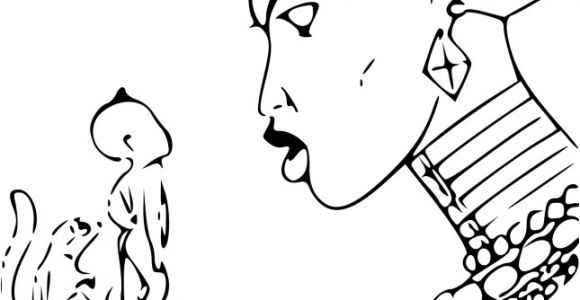 Dessin Coloriage Kirikou Coloriage Kirikou Et La sorci¨re   Imprimer Sur Coloriages Fo