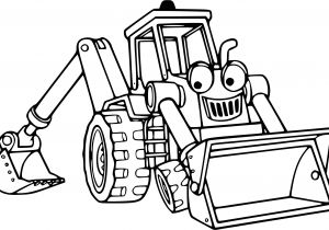 Dessin Coloriage Pelleteuse Tractopelle Imprimer