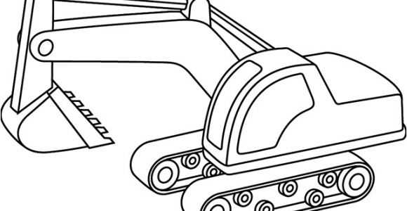 Dessin Coloriage Pelleteuse Tractopelle Imprimer