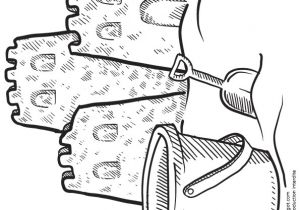Dessin Coloriage Pelleteuse Un Joli Ch¢teau De Sable Avec Le Sceau Et La Pelle   Colorier Pour