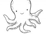 Dessin Coloriage Pieuvre Cette Sympathique Pieuvre Rondouillarde Est   Colorier