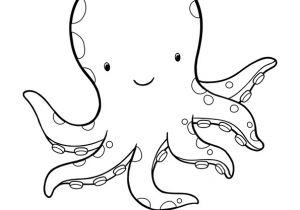 Dessin Coloriage Pieuvre Cette Sympathique Pieuvre Rondouillarde Est   Colorier