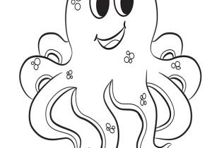 Dessin Coloriage Pieuvre Une Jolie Petite Pieuvre Facile   Colorier