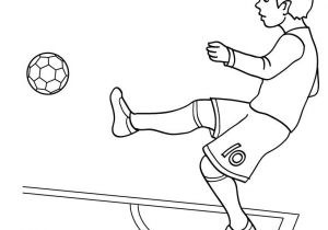 Dessin Coloriage Préhistoire Coloriage D Un Joueur De Foot Qui Fais Un Corner Pendant Un Match De