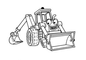 Dessin Coloriage Tractopelle Dessins Gratuits   Colorier Coloriage Remorque   Imprimer