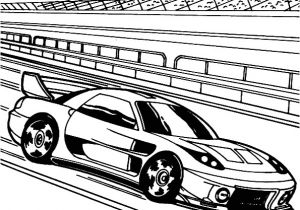 Dessin Coloriage Voitures Hot Wheels Une Voiture De Course En Plein Action   Colorier