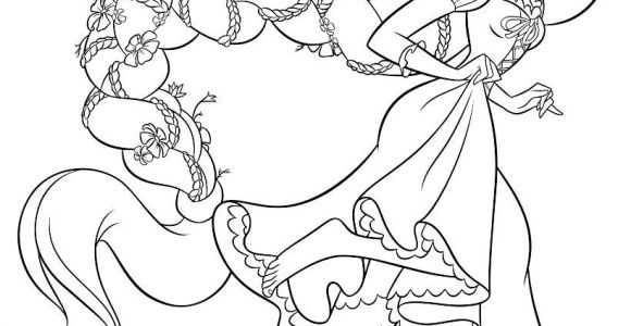 Dessin De Coloriage Princesse Un Coloriage Sur Le Conte Disney De Raiponce Avec La