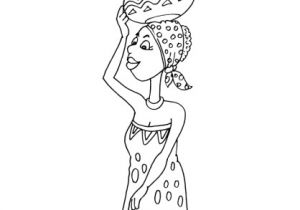 Dessin Femme Africaine Coloriage Dessins Gratuits   Colorier Coloriage Afrique   Imprimer