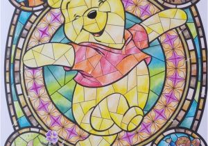 Disney Vitraux 100 Coloriages Art Thérapie Winnie Vitraux Disney Hachette Coloring Book