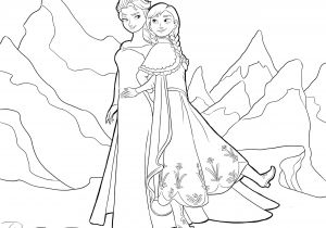 Elsa Et Anna Coloriage Coloriage Dessins Dessins   Imprimer Et La Couleur En Ligne
