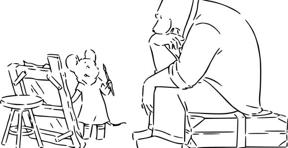 Ernest Et Celestine Coloriage Coloriage Ernest Et Célestine   La Peinture   Imprimer Sur