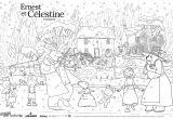 Ernest Et Celestine Coloriage Coloriage Géant Personnalisé Ernest Et Célestine En Hiver – Petits