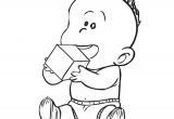 Faire Coloriage Gratuit Sur ordinateur Dessin D Un Bébé assis Par Terre Voulant Manger Un Cube En Bois  