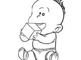 Faire Coloriage Gratuit Sur ordinateur Dessin D Un Bébé assis Par Terre Voulant Manger Un Cube En Bois  