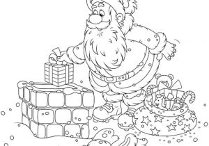 Faire Coloriage Gratuit Sur ordinateur Le P¨re No L Sur La Cheminée En Coloriage   Imprimer Magicmaman