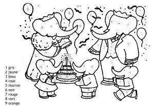 Famille Babar Coloriage Coloriage Educatifs Et Artistiques Coloriages Pour Enfants