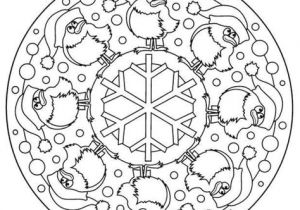 Flocon De Neige Coloriage Un Dr´le De Mandala Posé D Oiseaux Et De Flocon De Neige