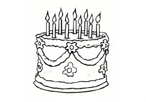 Gateau Anniversaire Coloriage Imprimer Coloriage Gateau D Anniversaire à Imprimer