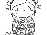 Goutte D Eau Coloriage Dessin   Colorier D Une Poupée Kokeshi Avec Fleurs Géométriques