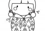 Goutte D Eau Coloriage Dessin   Colorier D Une Poupée Kokeshi Clochettes De Muguet