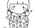Goutte D Eau Coloriage Dessin   Colorier D Une Poupée Kokeshi Clochettes De Muguet