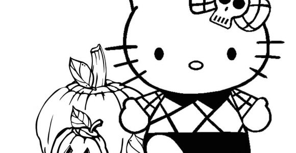 Hello Kitty Halloween Coloriage Hello Kitty Coloring Pages