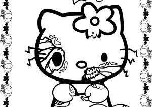 Hello Kitty Halloween Coloriage October 2013