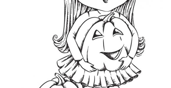 Image Coloriage Petite Fille La Jolie Petite Fille Déguisée En Diablotin   Colorier