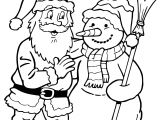 Imprimer Coloriage Du Pere Noel Coloriage Pere Noel Et Bonhomme De Neige En 2020