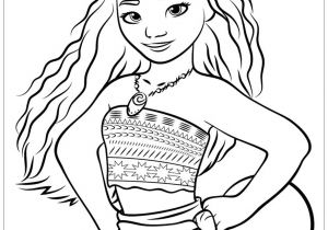 Imprimer Un Coloriage De Vaiana Facile Vaiana Cheveux Dans Le Vent Coloriage Va¯ana La Légende Du