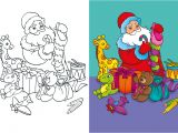 Jeux De Coloriage Avec Modele Coloriage Avec Modèle Le Père Noël Prépare Les Cadeaux