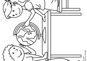 Jeux De Coloriage De Fille Et Garçon Dessin à Colorier D’un Garçon Et D’une Petite Fille Devant