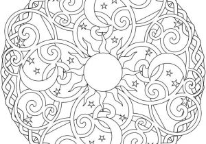 Jeux De Coloriage De Rosace Celestial Mandala Box Card and Coloring Page