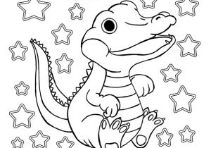 Jeux De Coloriage Des Animaux Coloriage D Un Bébé Crocodile tout Content Qui Remue Sa Queue