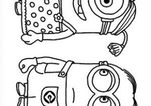 Jeux De Coloriage Des Minions Despicable Me 2 Minion 8 Two Minions Standing Coloring Page