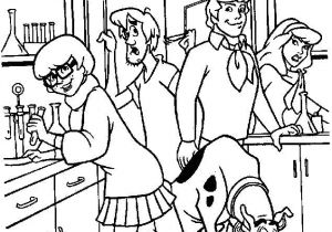 Jeux De Coloriage Scoubidou Coloriage Scoubidou Et Sa Bande Dans Un Laboratoire Dessin