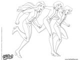 Jeux De Coloriage totally Spies Coloriages Sam Alex Et Clover En Pleine Course Fr Hellokids