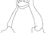 Jeux De Tux Paint Coloriage Linux Tux Penguin Coloring Page