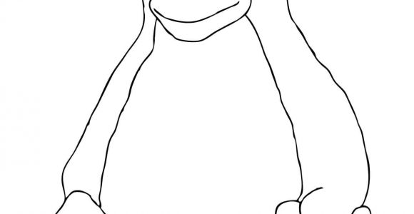 Jeux De Tux Paint Coloriage Linux Tux Penguin Coloring Page