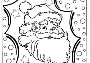 Joli Coloriage De Noel Très Joli Portrait Du Père Noël Avec Des Neiges à