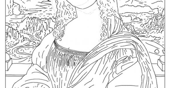 La Joconde Coloriage Coloriage Peinture La Joconde