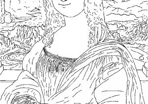 La Joconde Coloriage La Joconde