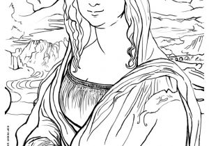 La Joconde Coloriage Mona Lisa Coloring Page Coloriage Leonard De Vinci La Joconde
