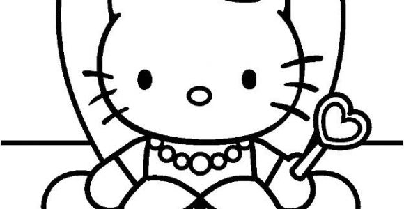 Le Coloriage De Hello Kitty Coloriage Hello Kitty à Colorier Dessin à Imprimer