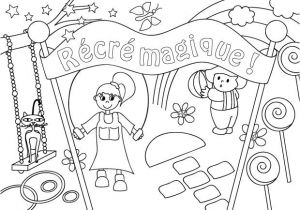 Leçon De Coloriage Poésie Coloriage Cour De Récréation Coloriage Récré Magique