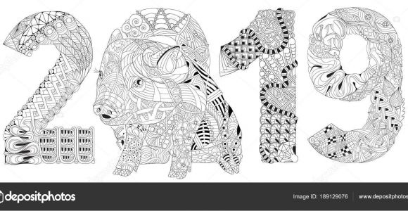 Livre Coloriage Avec Numero Livre De Coloriage Cochon Avec Numéro 2019 Pour Vecteur Adultes
