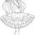 Livre Coloriage Ballerina Página De Bailarina Para Colorir — Ilustra§£o De Stock