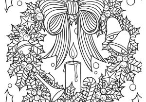 Livre De Coloriage Pour Adulte Noel Dessins Gratuits   Colorier Coloriage Couronne De Noel   Imprimer