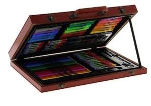 Malette De Coloriage En Bois Malette De Crayons A Dessin Achat Vente Pas Cher